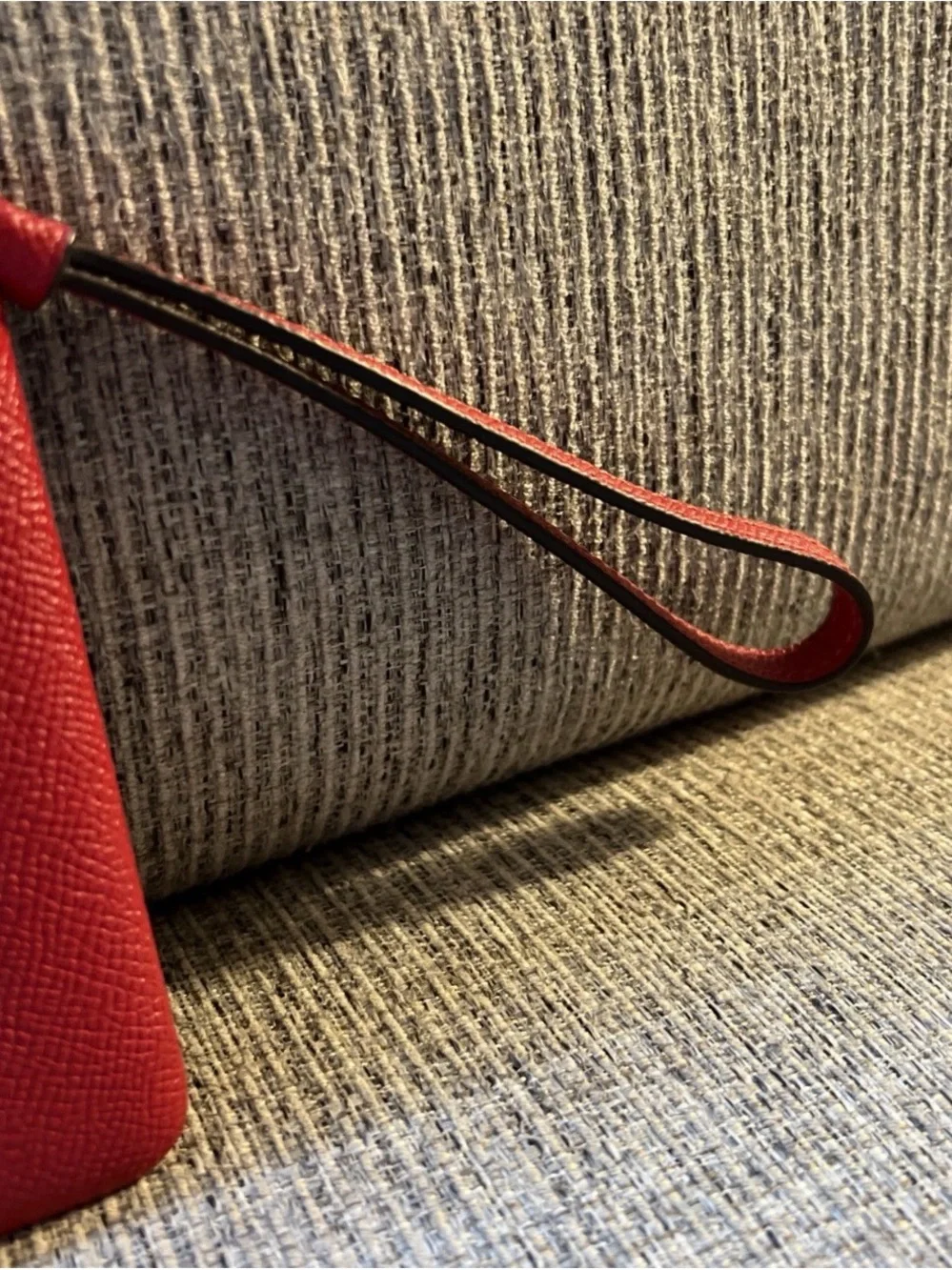 Coach Corner Zip Wristlet In Leather - RED